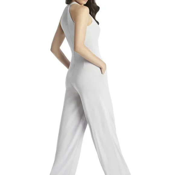 Dessy 3044...Jumpsuit with modified halter and keyhole back...midnight...Sz XS